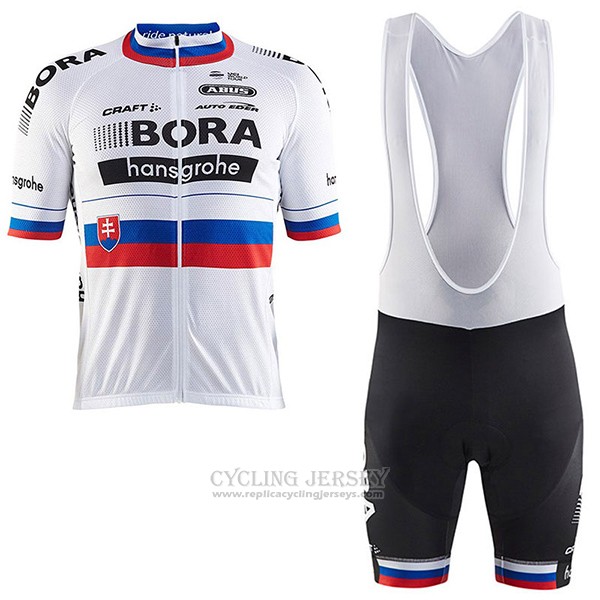 2017 Cycling Jersey Bora Champion Slovakia Short Sleeve and Bib Short